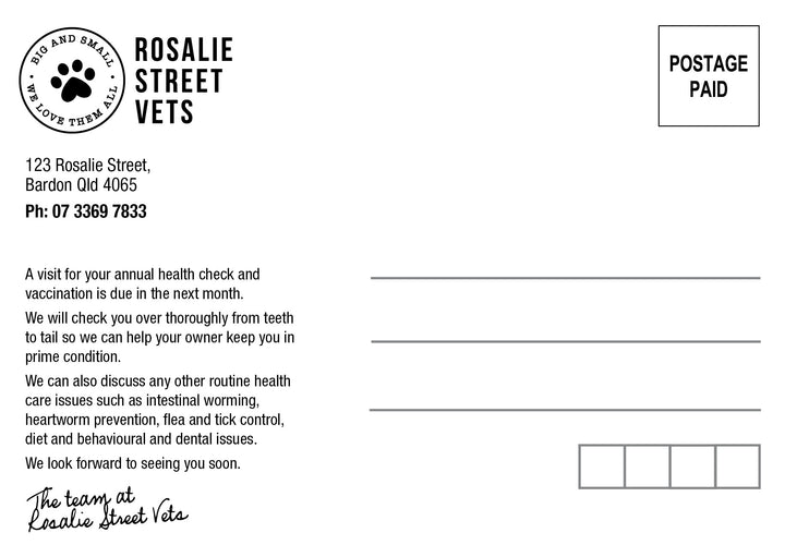 Client Reminders - Postcards