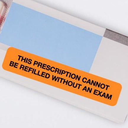 STOCK STICKERS - This prescription cannot be refilled without an exam